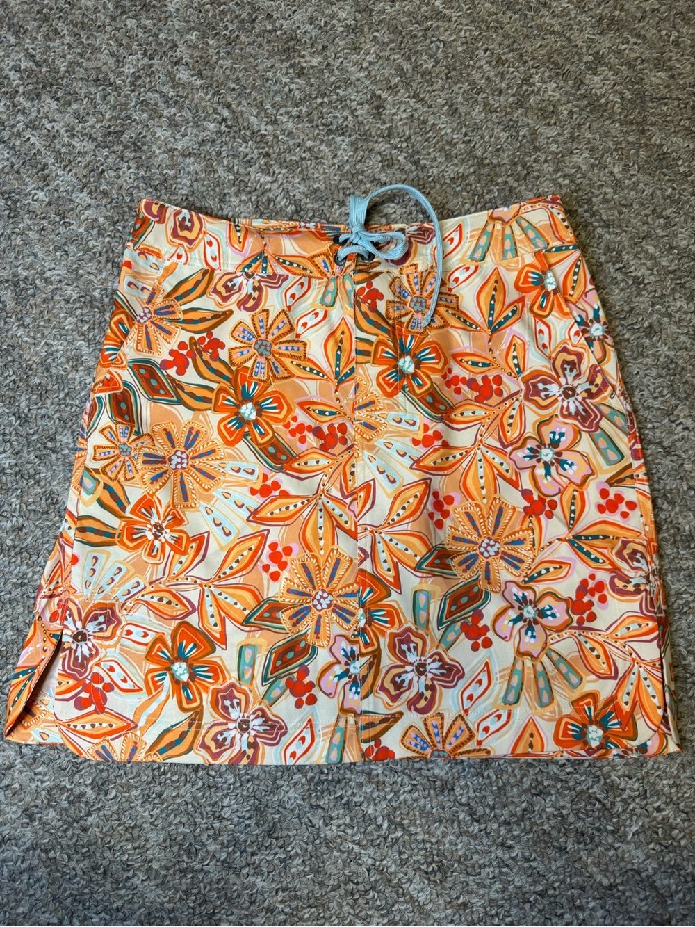 Rip Skirt Women’s Floral Skirt in Orange print